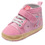 Newborn ToddlerBaby Girls Boys Firework Star Print Soft Sole BootShoes comfortable