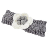 Fashion soft Baby winter Keep Warm Flower Knitting wool Infant Kids Girl Hairband