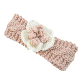 Fashion soft Baby winter Keep Warm Flower Knitting wool Infant Kids Girl Hairband