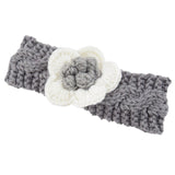 Fashion soft Baby winter Keep Warm Flower Knitting wool Infant Kids Girl Hairband