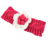 Fashion soft Baby winter Keep Warm Flower Knitting wool Infant Kids Girl Hairband