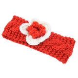 Fashion soft Baby winter Keep Warm Flower Knitting wool Infant Kids Girl Hairband