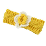 Fashion soft Baby winter Keep Warm Flower Knitting wool Infant Kids Girl Hairband