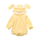 Infant baby girl romper Boys Solid Cartoon Rabbit Ear