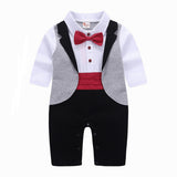 children's pajamas Toddler Baby Boys Gentleman Bowtie Plaid