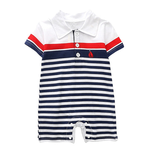 ropa mujer infantil Baby Boys Girls Short Sleeve Striped Print fashion Jumpsuit Romper Clothes