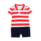 ropa mujer infantil Baby Boys Girls Short Sleeve Striped Print fashion Jumpsuit Romper Clothes