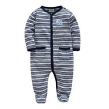 Newborn Baby Boy Girls Striped Cotton Romper Jumpsuit