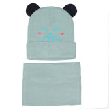 2Pcs Toddler Baby Girls Boys Warm Knitted Cap+Scarf