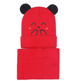 2Pcs Toddler Baby Girls Boys Warm Knitted Cap+Scarf