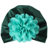 Fashion Newborn Baby Boy Girl Floral Pleuche Hat