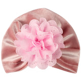 Fashion Newborn Baby Boy Girl Floral Pleuche Hat