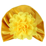 Fashion Newborn Baby Boy Girl Floral Pleuche Hat