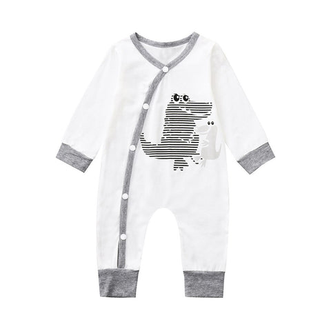Baby Boy Girl Romper Clothes Long Sleeve Infant Product white color