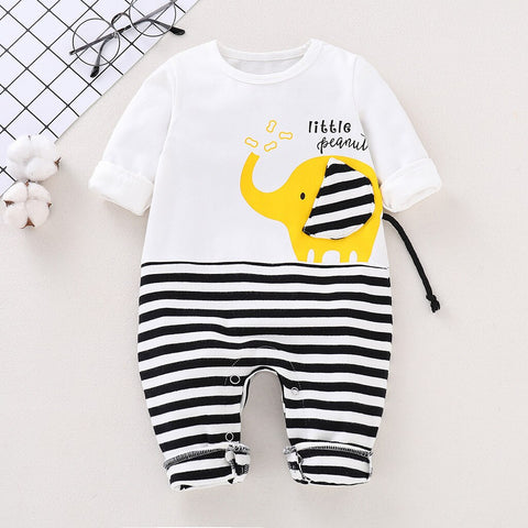 Elephant Striped Romper Jumpsuit Clothes Outfits ropa mujer